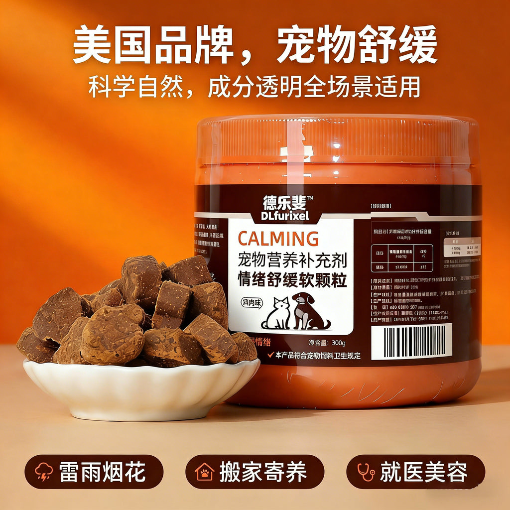 宠物情绪舒缓软颗粒 缓解焦虑 安抚情绪 犬猫通用