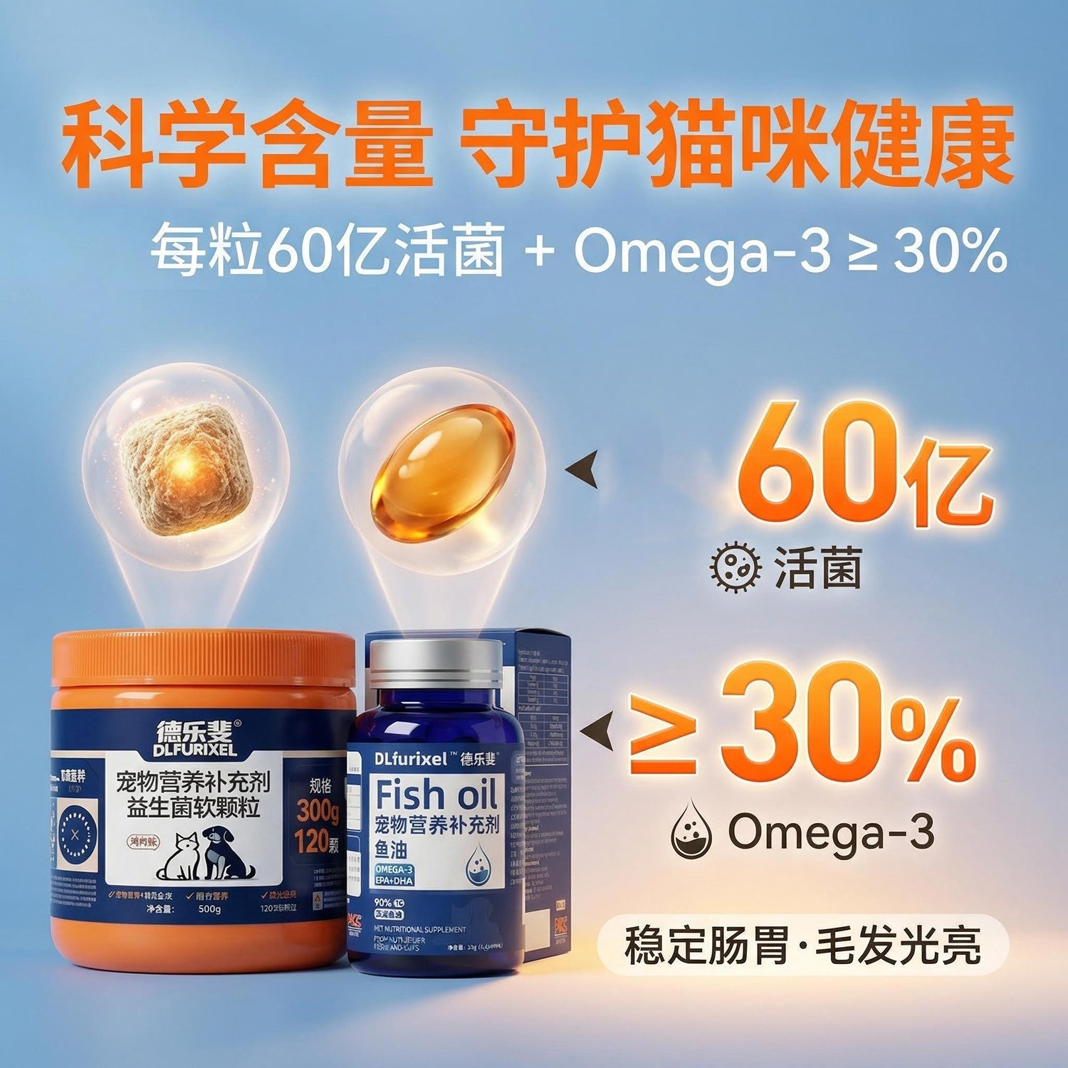 成猫健康守护组合 全面营养 提升体质 延长陪伴