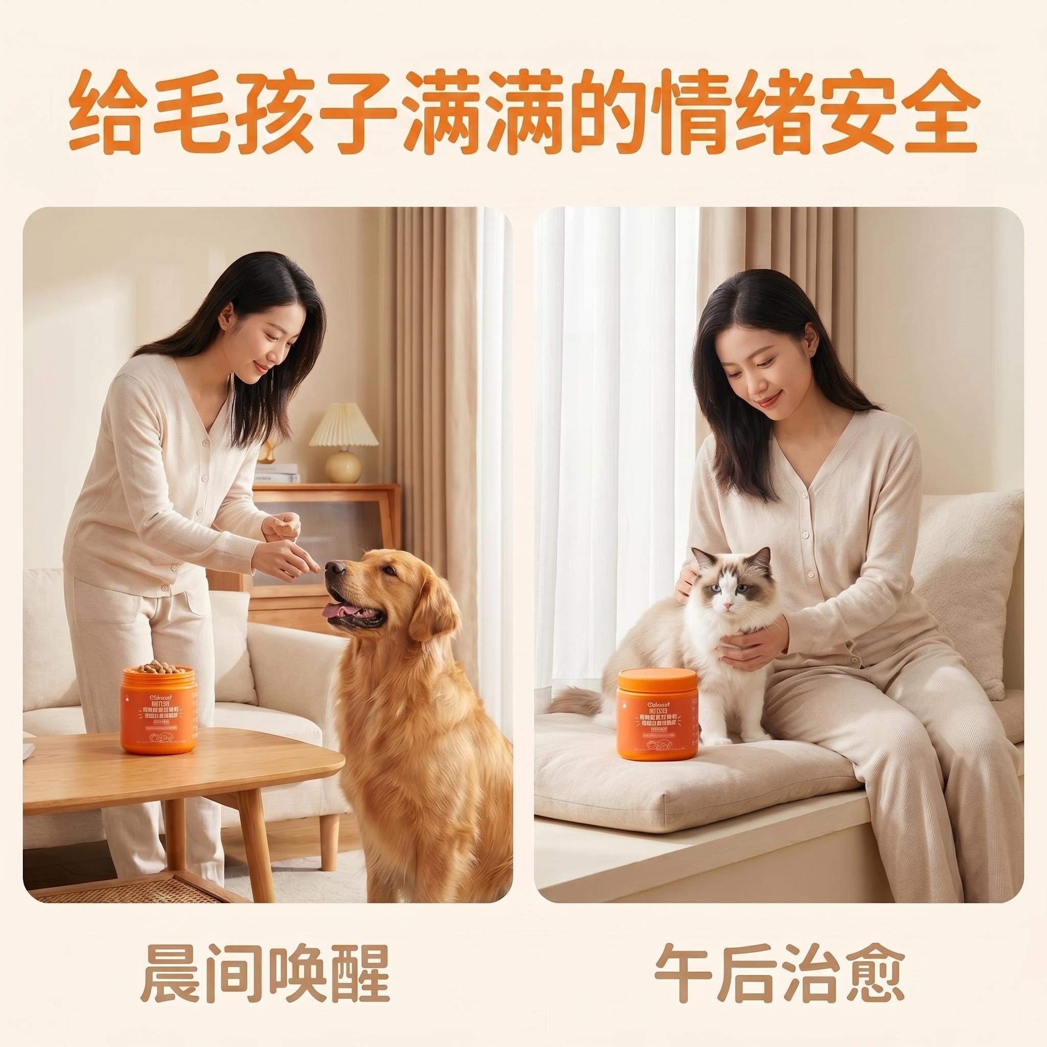 宠物情绪舒缓软颗粒 缓解焦虑 安抚情绪 犬猫通用