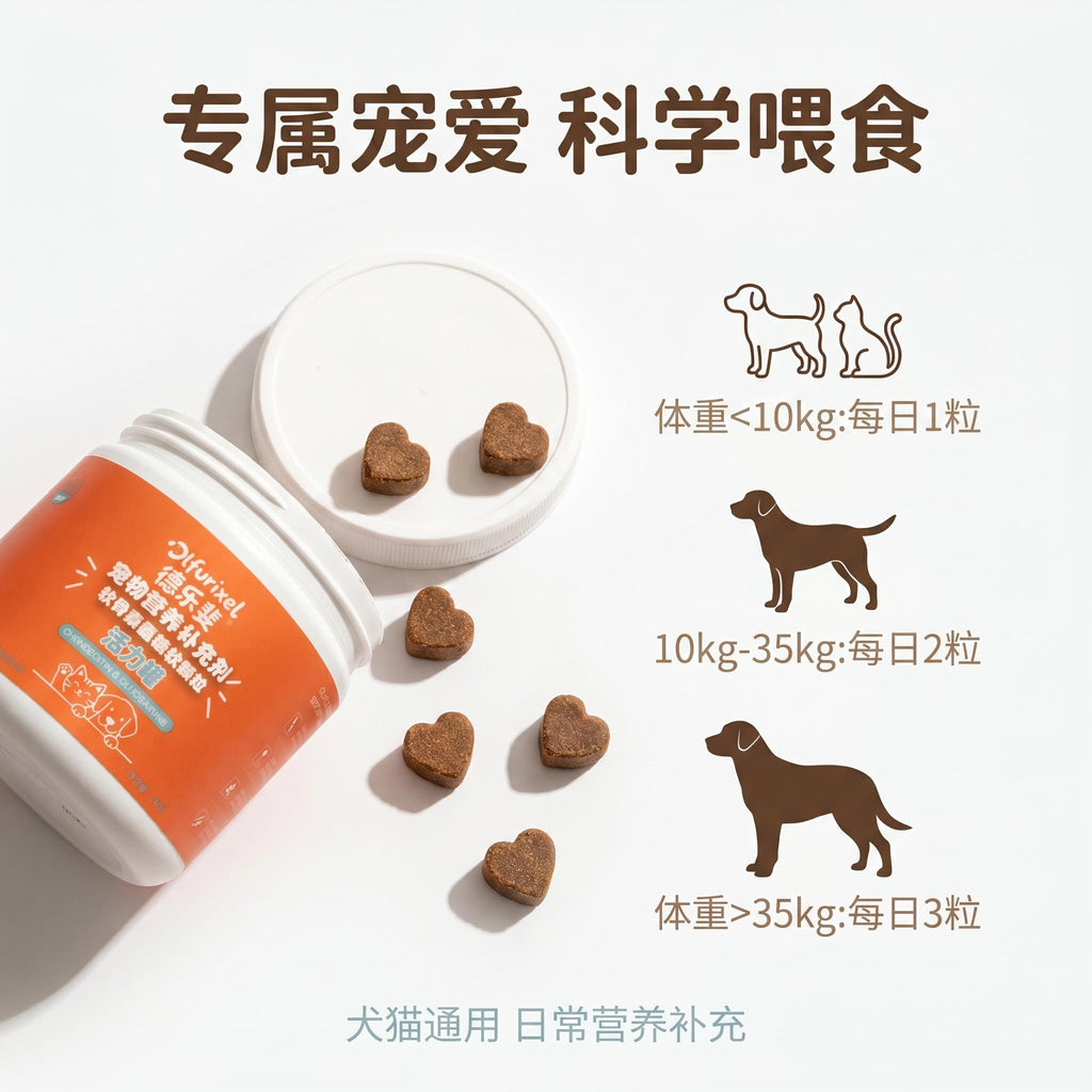 软骨素葡萄糖胺软颗粒 犬猫通用 呵护关节 强健骨骼
